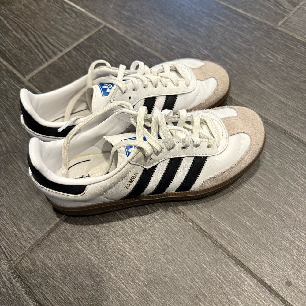 Adidas Samba White and Black Trainers